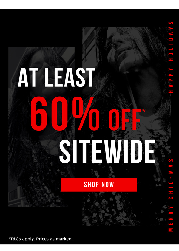 At Least 60% Off* Sitewide