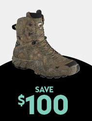 Irish Setter Men’s VaprTrek 8” Camo Leather Waterproof Boot