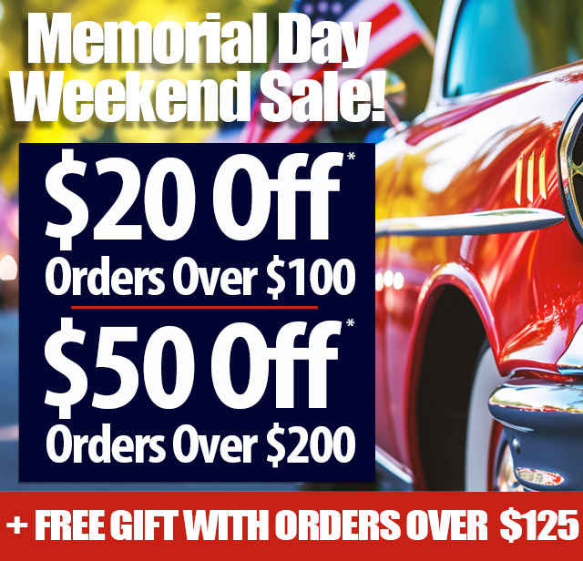 Memorial Day Weekend Sale - $20 Off Orders Over $100 or $50 Orders Over $200 + Free Shipping Over $150, Mystery Box, & Free Gift Over $125!