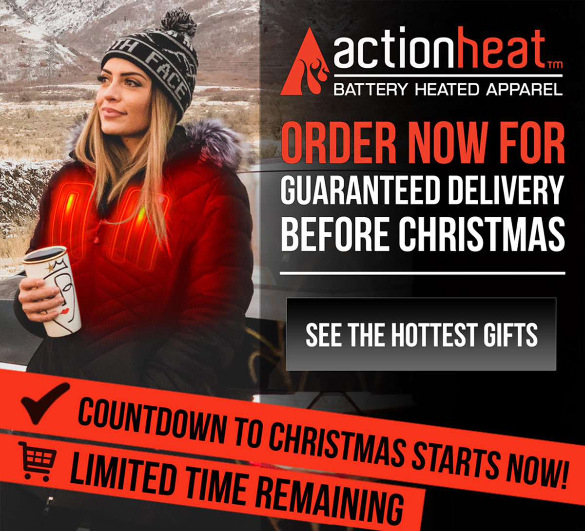 Order Now For Delivery Before Christmas! Shop ActionHeat's Hottest Gifts!