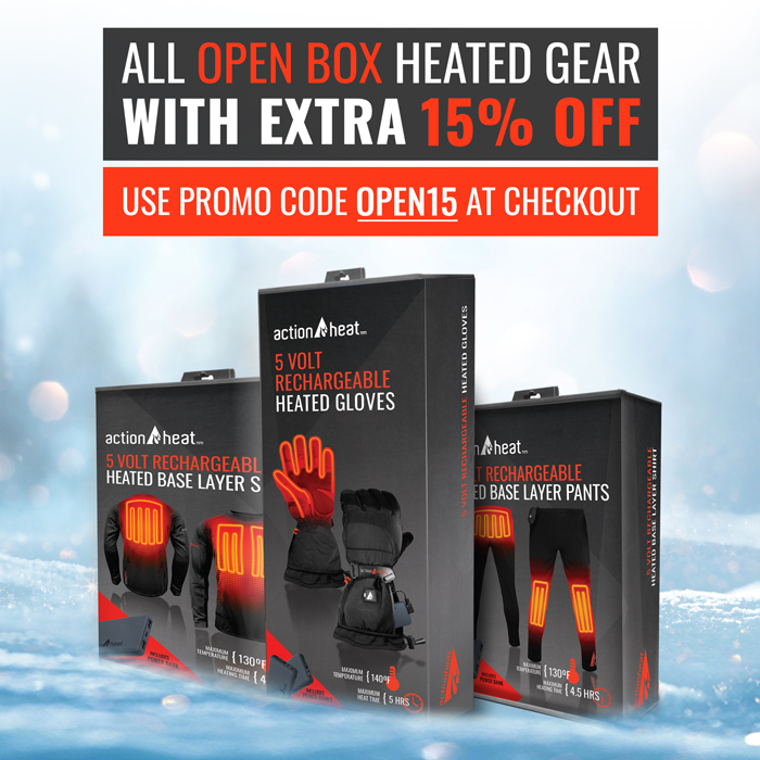 Save 15% Off Open Box ActionHeat Products!