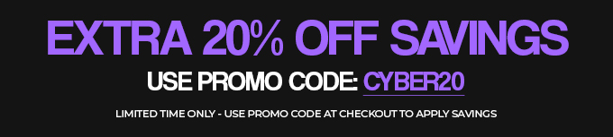 Cyber MONDAY - Save 20% Off Storewide when using promo code CYBER20 at checkout!