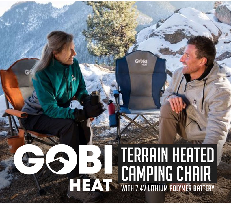 Gobi Heat Terrain Heated Camping Chair with 7.4V Lithium Polymer Battery