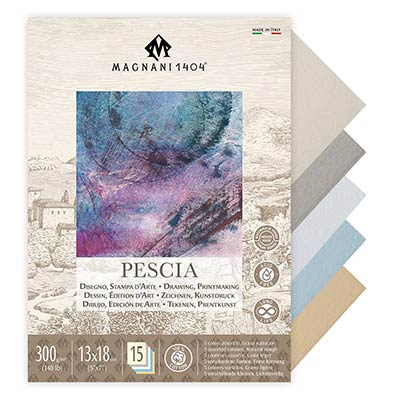 Buy a Magnani 1404 Annigoni Drawing Paper Pad 9.5x12" (68625) and receive a Magnani 1404 Pescia Paper Pad 140lb - Assorted Colors, 5x7" FREE* *see page for details