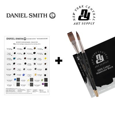 Buy $50+ of New York Central Watercolor Blocks and/or Oasis Brushes and receive a Daniel Smith Watercolor Dot Card FREE*  (can mix and match) *see page for details
