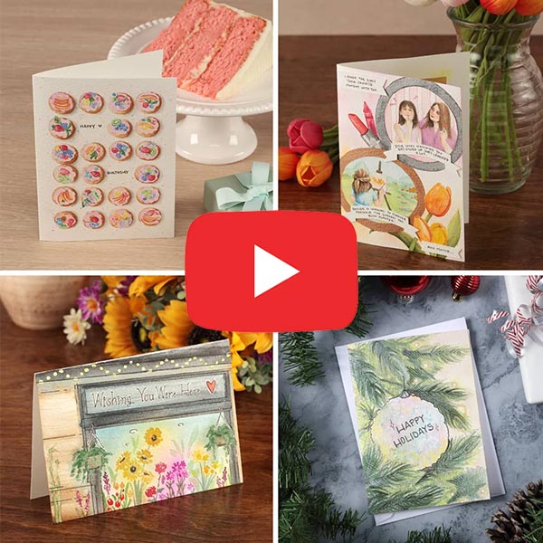 New York Central® 100% Cotton Watercolor Greeting Cards & Envelopes