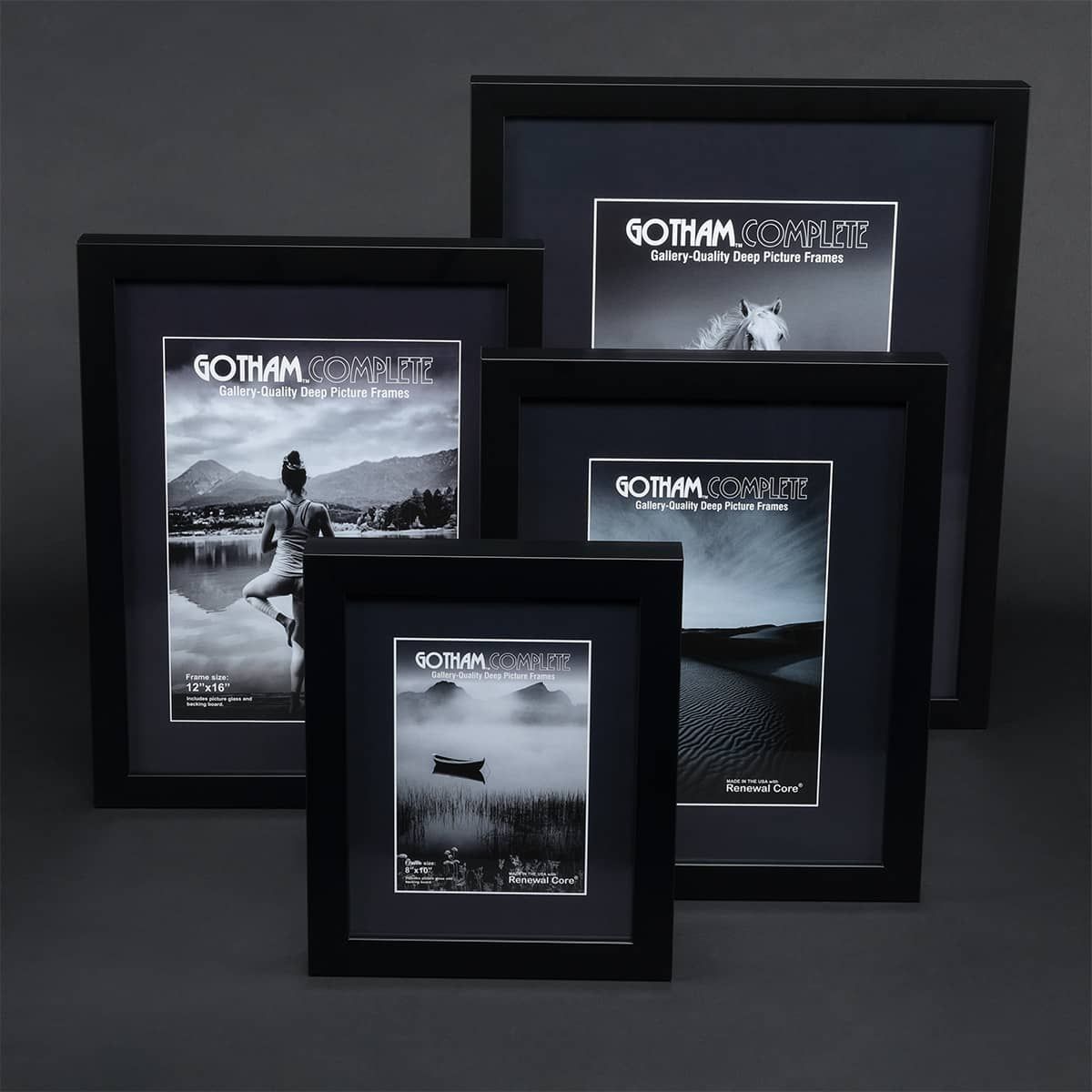 Gotham Black Deep Gallery Frames with Glazing & Backing