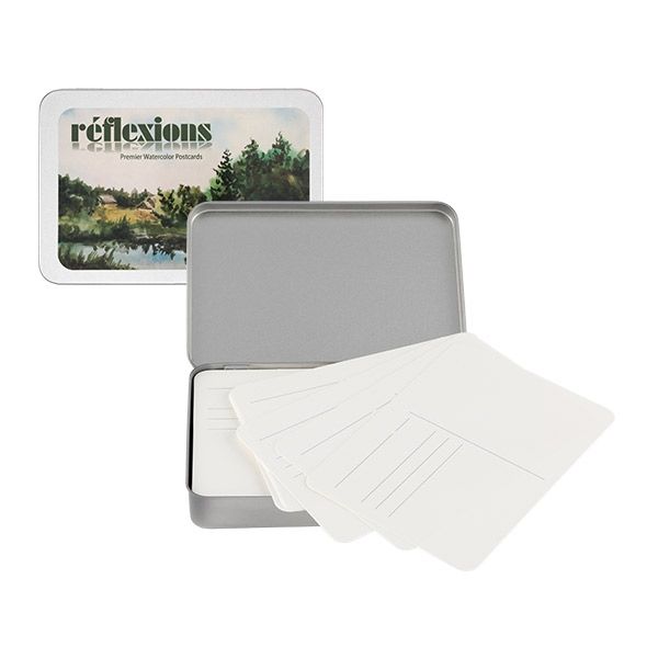 Reflexions Watercolor Postcards Tin of 24