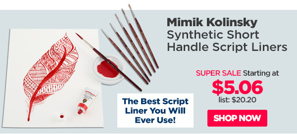 Shop Mimik kolinsky script liners