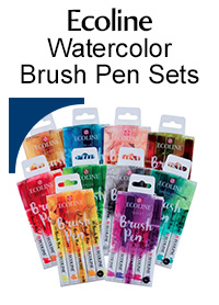 Shop Ecoline Watercolor Water-Based Brush Pen Sets