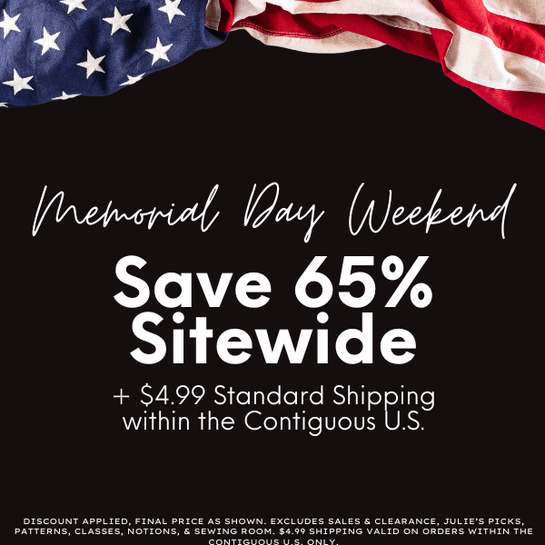 65% OFF SITEWIDE + $4.99 STANDARD SHIPPING WITHIN THE CONTIGUOUS U.S.