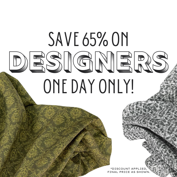 65% OFF DESIGNERS - 1 DAY ONLY!