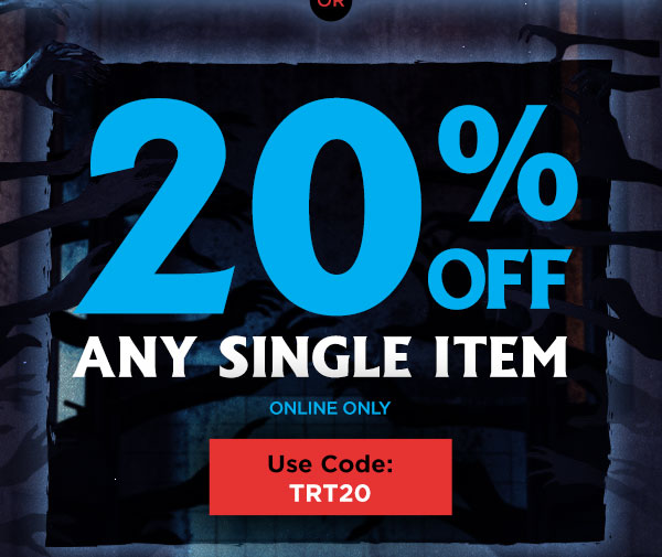 20% off any single item code TRT20