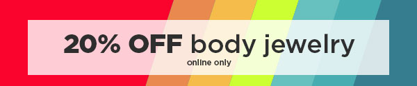 shop 20% off body jewelry online only