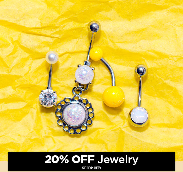 shop 20% off jewelry online only