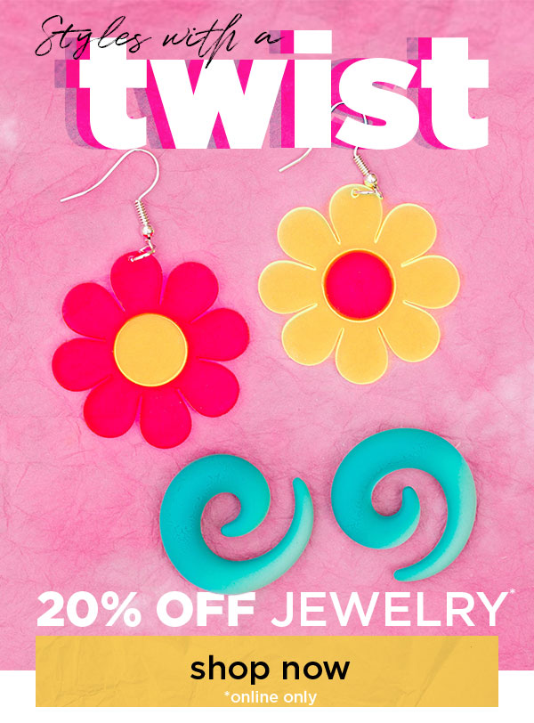 shop 20% off jewelry online only