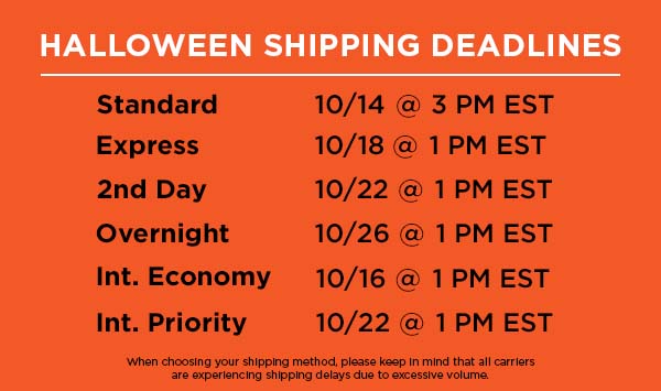 shipping deadlines