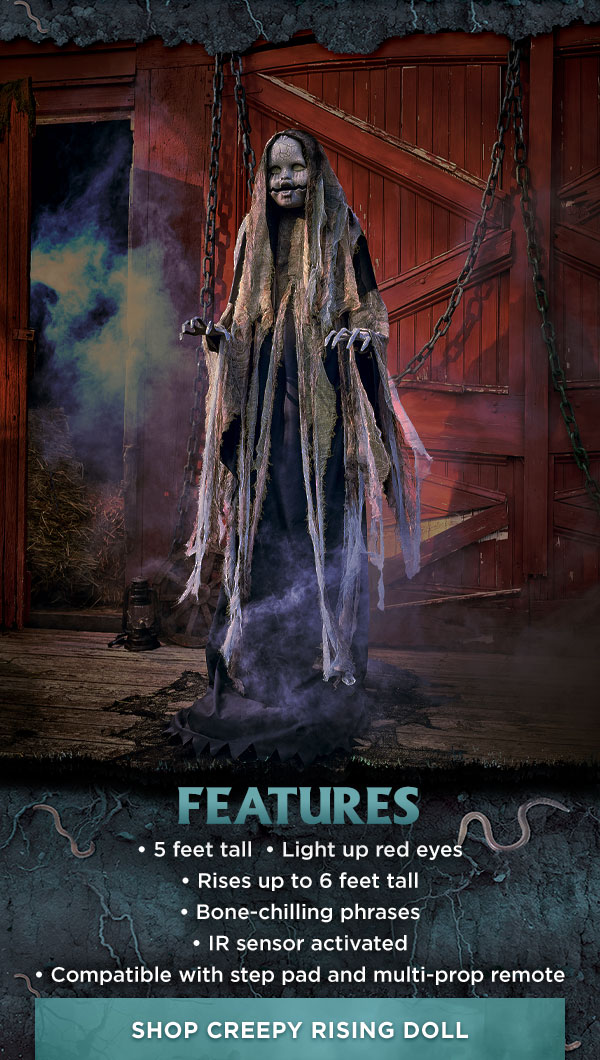 Spirit halloween 2025 creepy rising doll