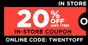 20% off 1 in-store coupon