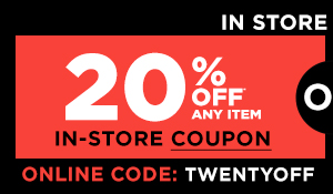 20% off 1 in-store coupon