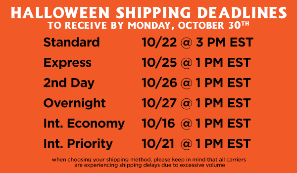 Halloween Shipping Deadlines