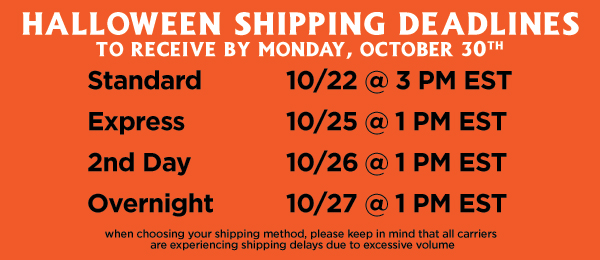 Halloween Shipping Deadlines