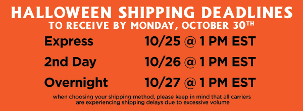 Halloween Shipping Deadlines