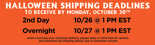 Halloween Shipping Deadlines