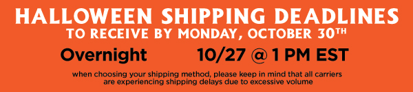 Halloween Shipping Deadlines