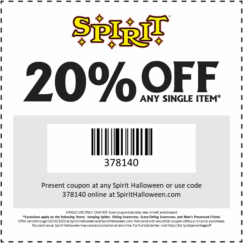 20% off 1 in store coupon