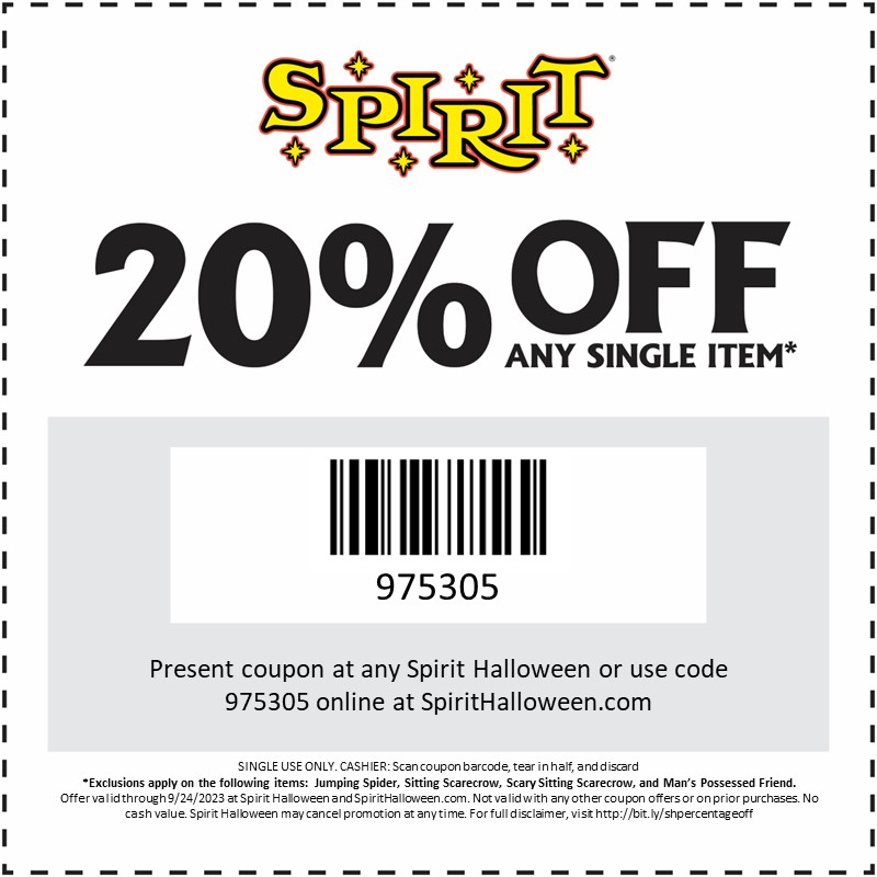 20% off 1 in store coupon