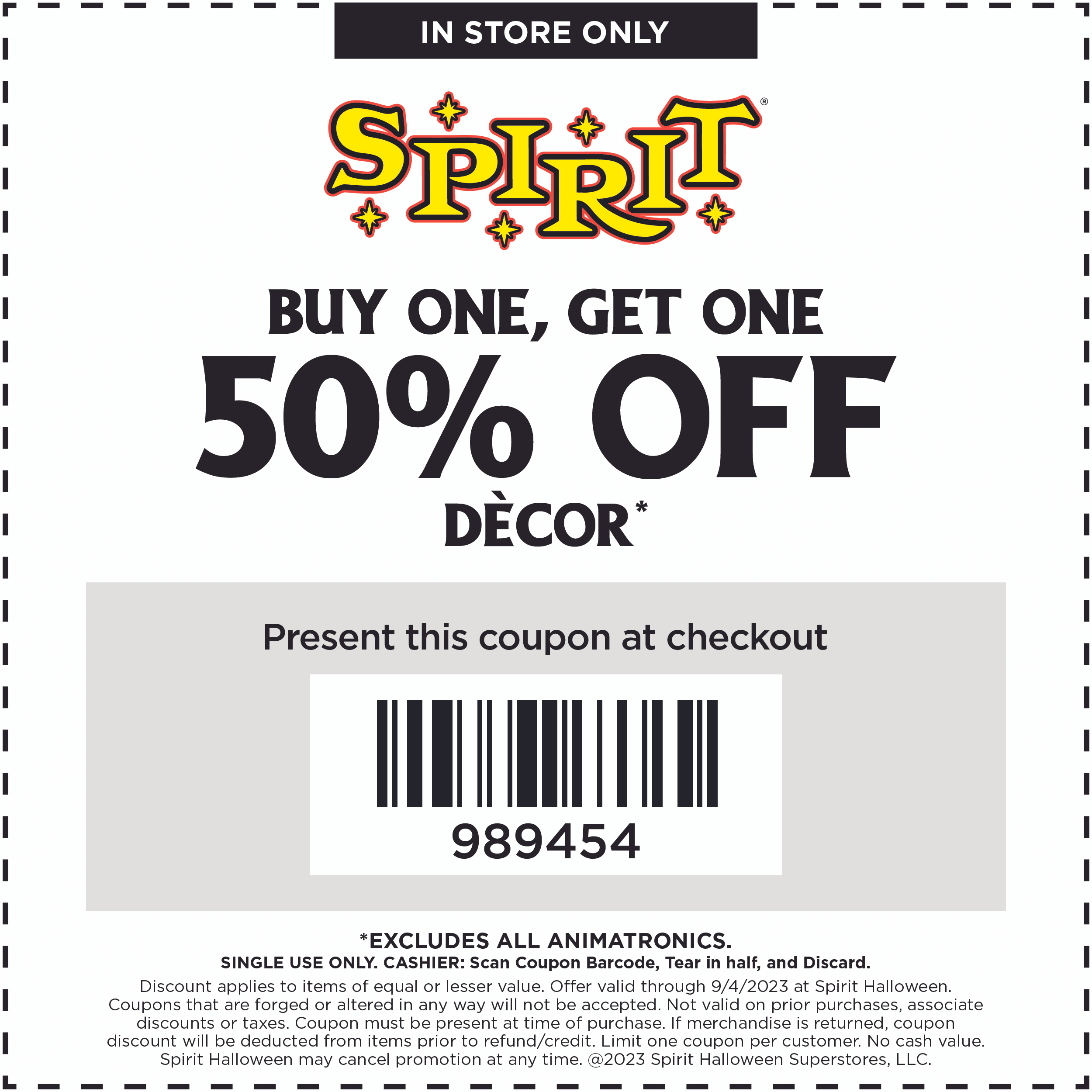 BOGO 50% Decor in store only