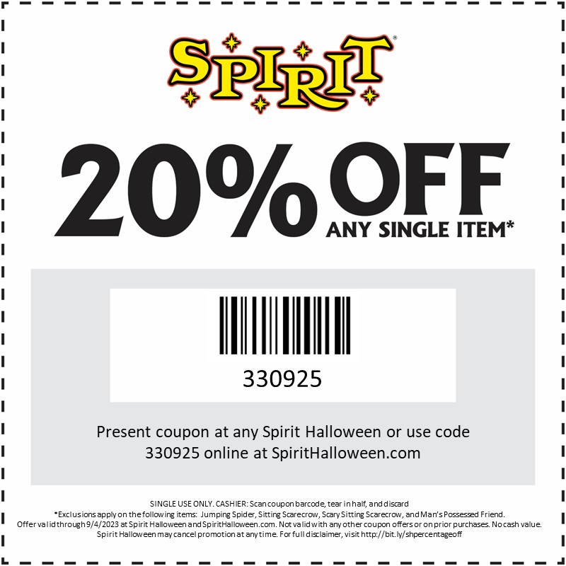 20% off 1 in store coupon