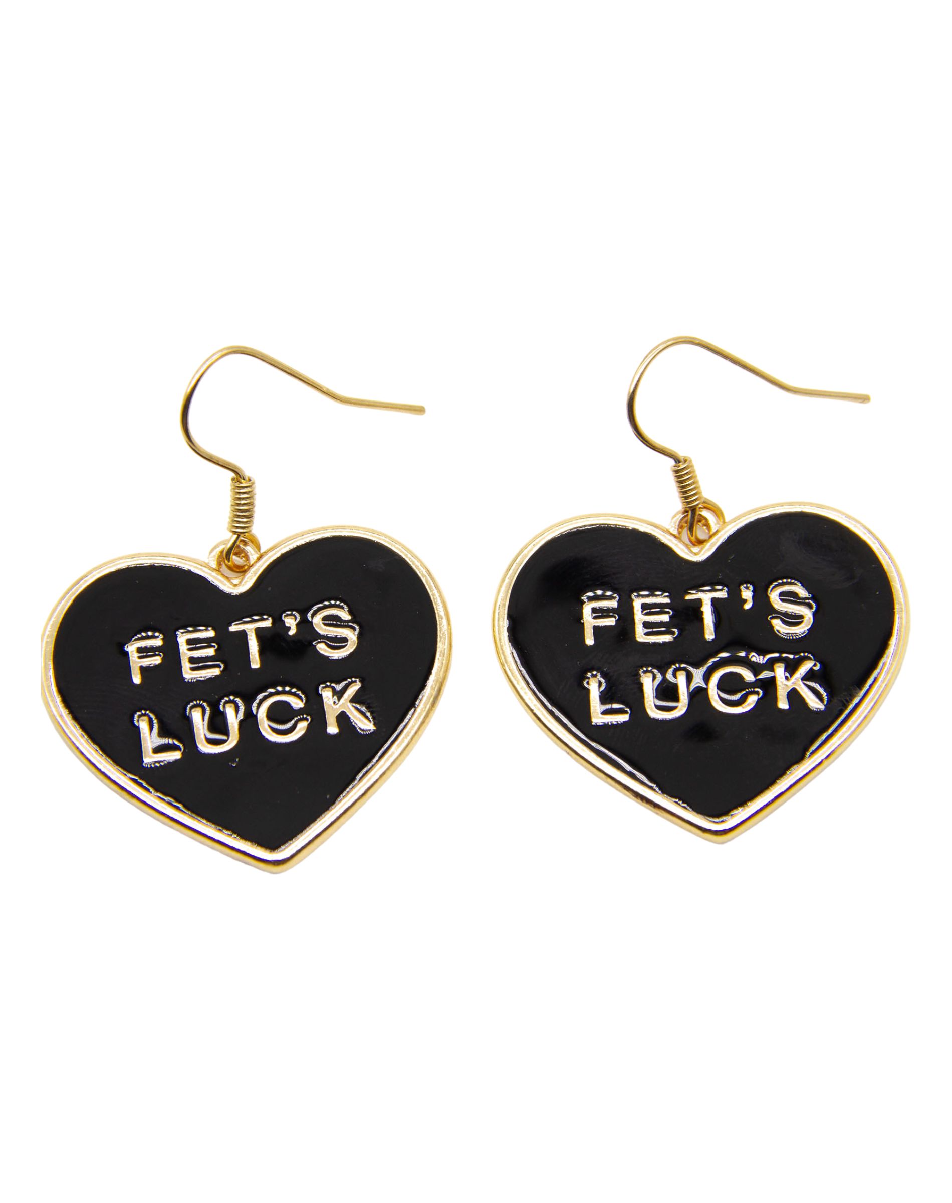 Fet's Luck Heart Dangle Earrings - Danny Duncan