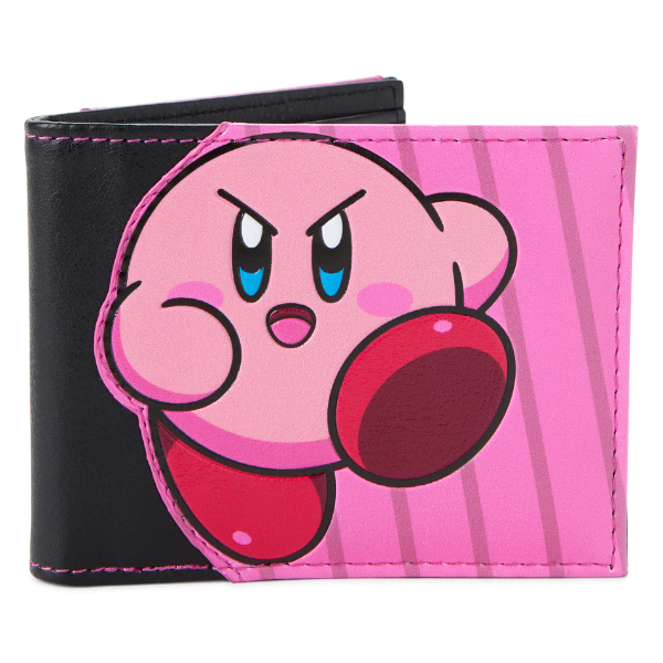 Black and Pink Kirby Bifold Wallet - Kirby