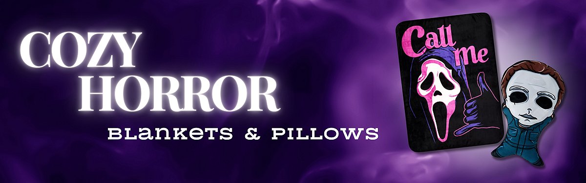 Cozy Blankets and Pillows from 8 Binge-Worthy Horror Movies