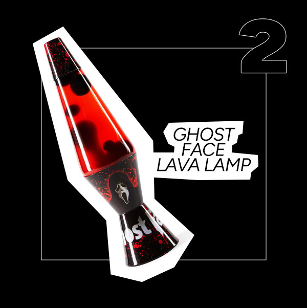 Ghost Face 14.5 Inch Lava Lamp Black