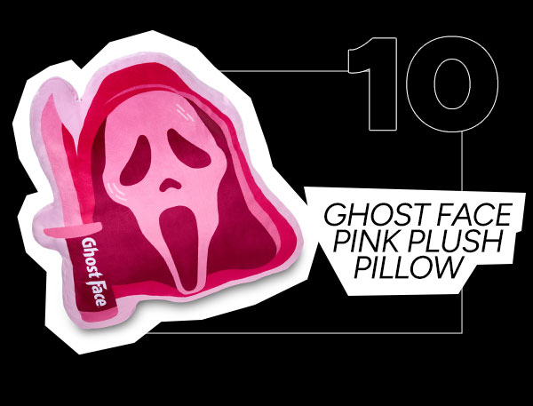 Ghost Face Pink Mask and Knife Plush Pillow