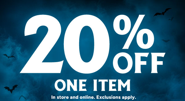 20% Off any one item