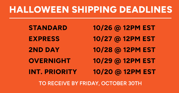 Halloween Shipping Deadlines