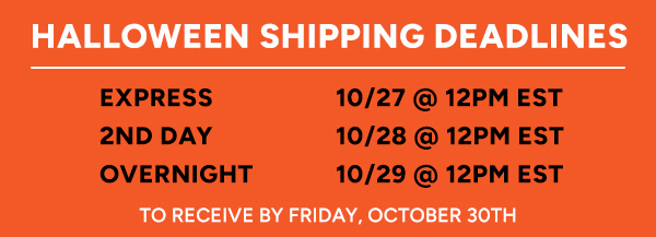 Halloween Shipping Deadlines