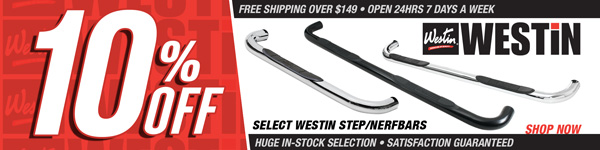 Save 10% on Select Westin Steps/Nerfbars