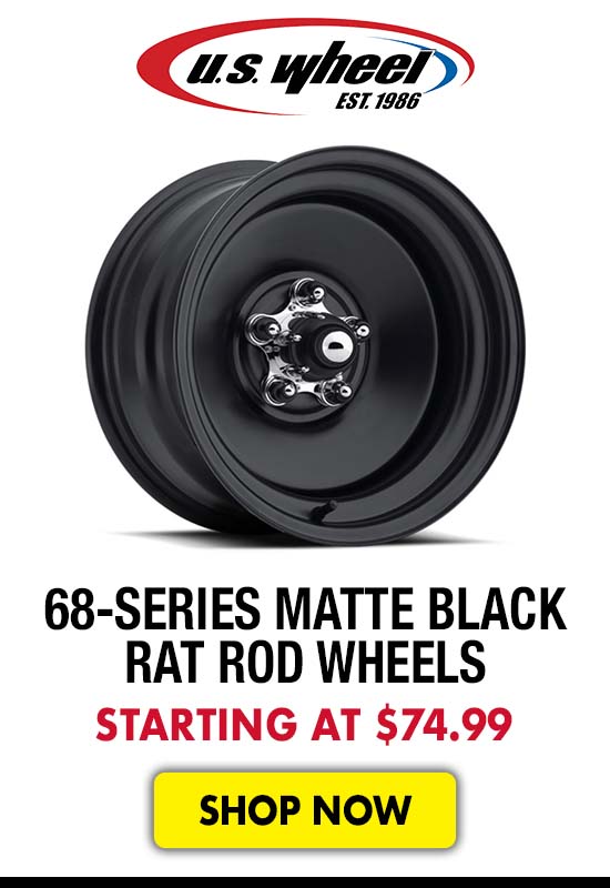 U.S. Wheel 68-Series Matte Black Rat Rod Wheels - Starting at $74.99