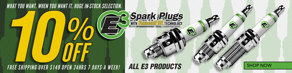 Save 10% on ALL E3 Spark Plugs
