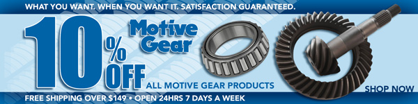 Save 10% on All Motive Gear Products