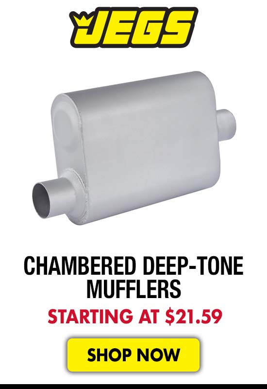 JEGS Chambered Deep-Tone Mufflers - Starting at $21.59