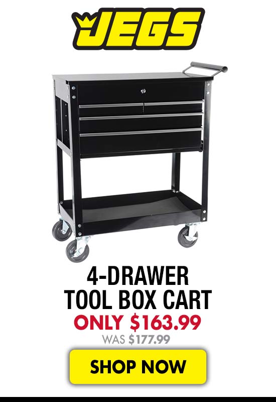 JEGS 4-Drawer Tool Box Cart - Now $163.99 Was $177.99