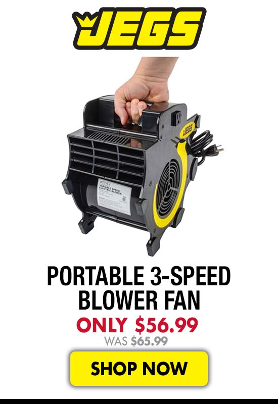 JEGS Portable 3-Speed Blower Fan - Now $56.99 Was $65.99