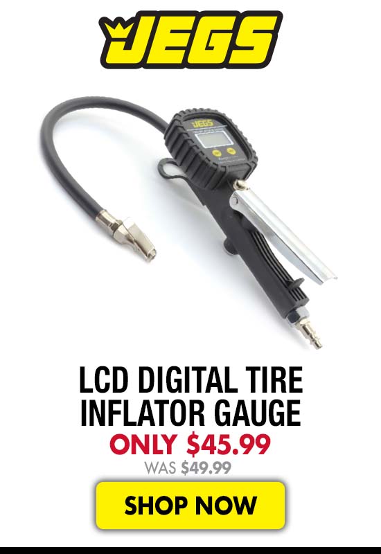 JEGS LCD Digital Tire Inflator Gauge - Now $45.99 Was $49.99