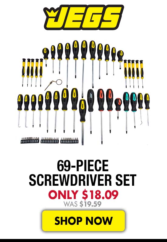 JEGS 69-Piece Screwdriver Set - Now $18.09 Was $19.59
